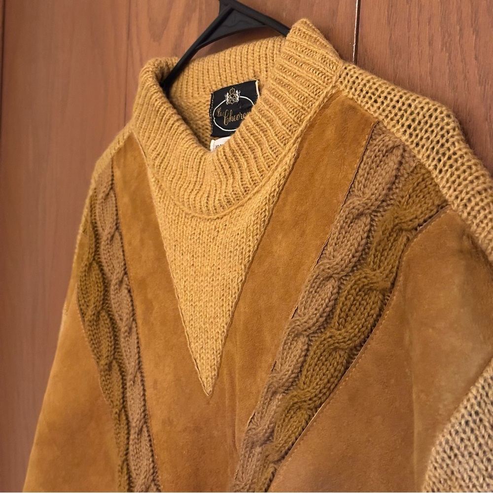 Vintage Le Chevron Cable Knit Sweater